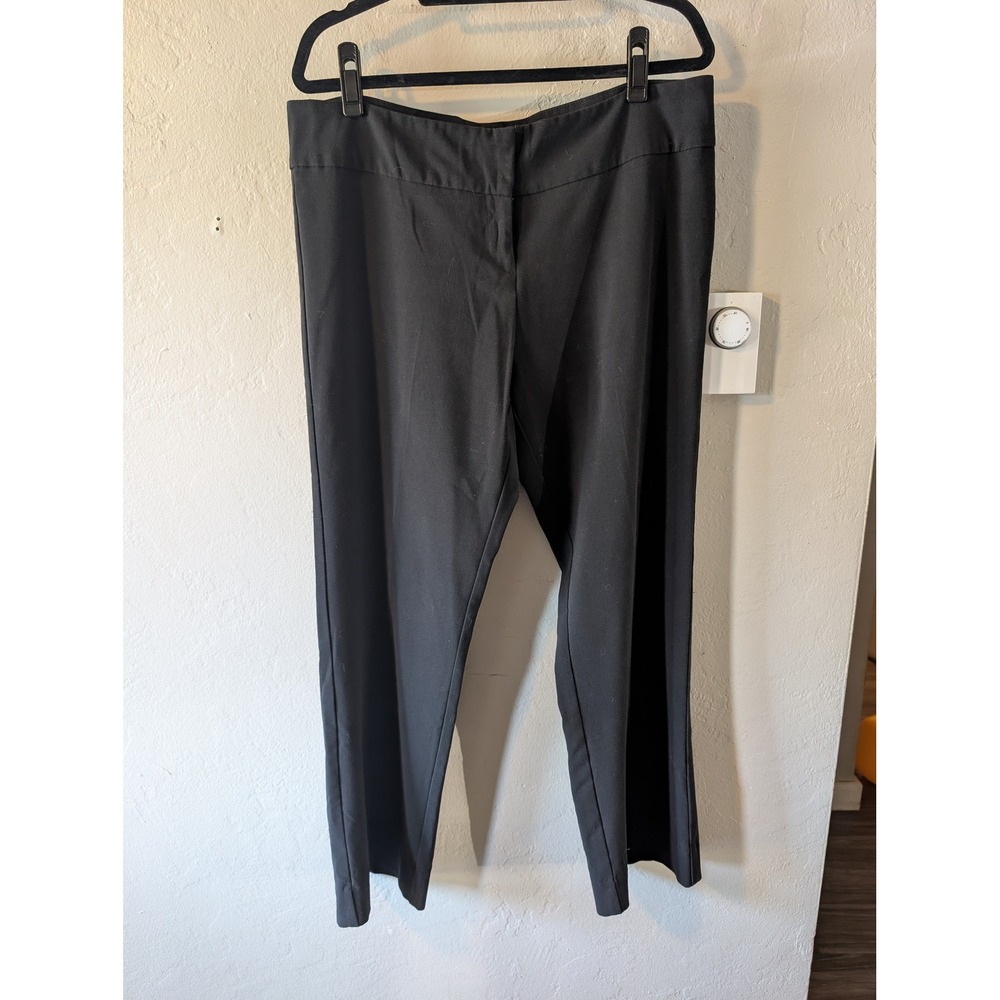 Kenneth Cole New York Pants 14 Short Black Stretch Dress Trousers Career